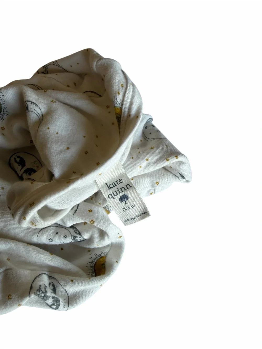 kate quinn White Moon & Star Knotted Sleep Sack with Yellow Accents - Picture 3 of 3